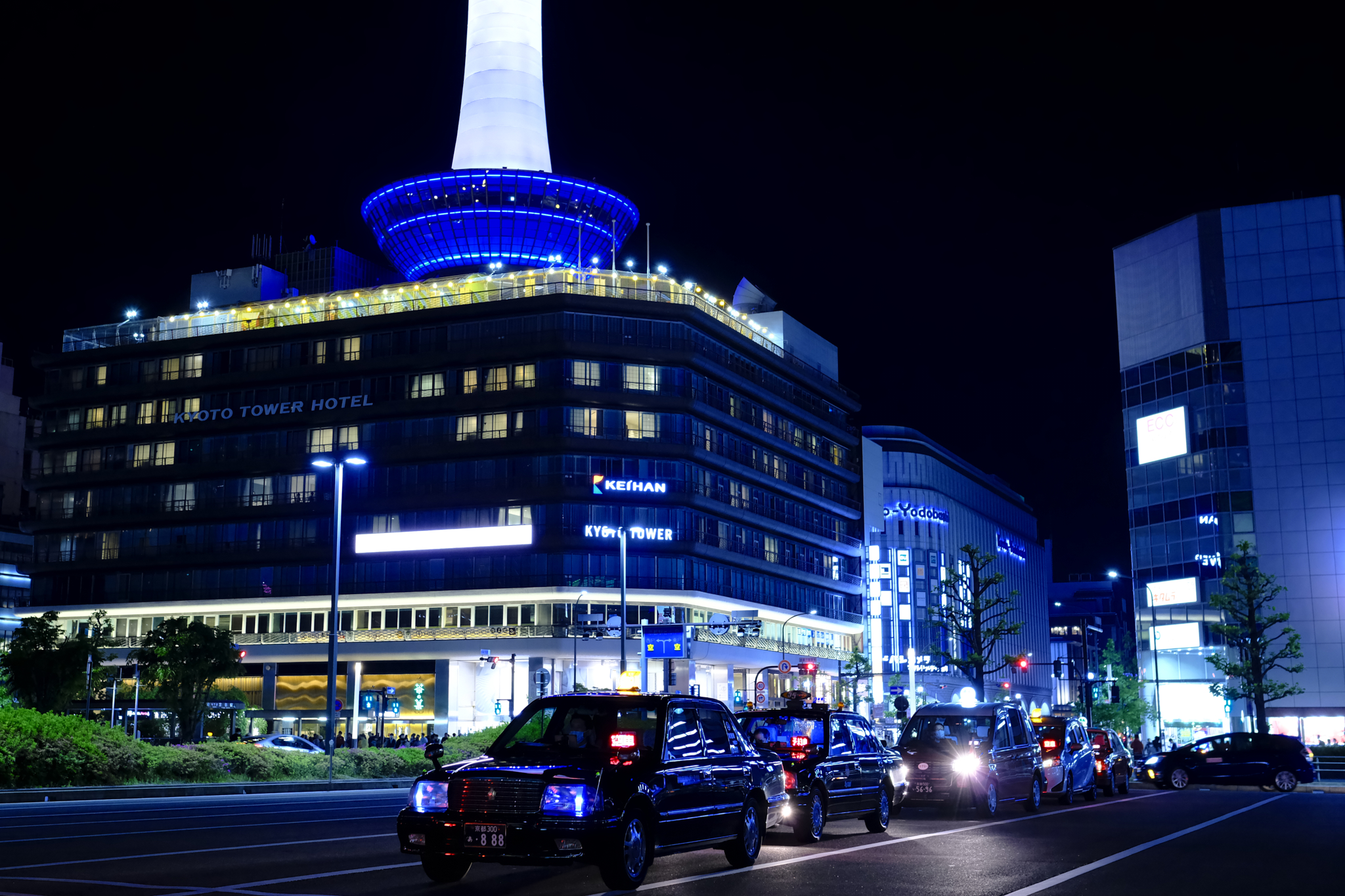 Taxis outside Kyoto Station